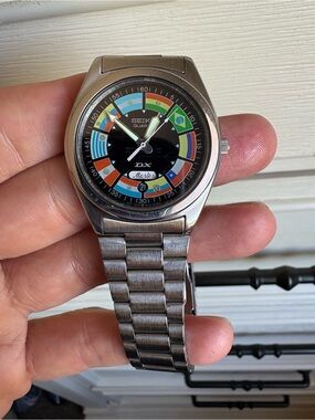 Vintage RARE Seiko Dx FIFA World Cup Latin America Flags  Watch 1990 EUC